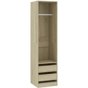 Vidaxl - Wardrobe with Drawers Sonoma Oak 50x50x200 cm Engineered Wood Brown