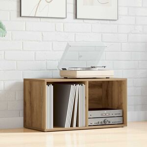 LP Storage Box Artisan Oak 69.5x34x36 cm Engineered Wood vidaXL LP Storage Box Artisan Oak 69.5x34x36 cm Engineered Wood vidaXL