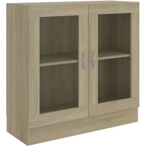 Vitrine Cabinet Sonoma Oak 82.5x30.5x80 cm Engineered Wood Vidaxl Vitrine Cabinet Sonoma Oak 82.5x30.5x80 cm Engineered Wood Vidaxl
