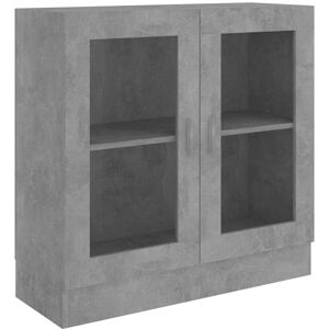 Vitrine Cabinet Concrete Grey 82.5x30.5x80 cm Engineered Wood Vidaxl Vitrine Cabinet Concrete Grey 82.5x30.5x80 cm Engineered Wood Vidaxl