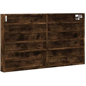 Vitrine Cabinet Smoked Oak 100x8.5x58 cm Engineered Wood Vidaxl Vitrine Cabinet Smoked Oak 100x8.5x58 cm Engineered Wood Vidaxl