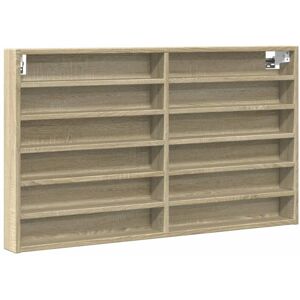 Vitrine Cabinet Sonoma Oak 100x8.5x58 cm Engineered Wood vidaXL Vitrine Cabinet Sonoma Oak 100x8.5x58 cm Engineered Wood vidaXL