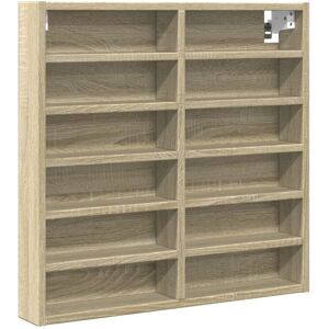 Vitrine Cabinet Sonoma Oak 60x8.5x58 cm Engineered Wood Vidaxl Vitrine Cabinet Sonoma Oak 60x8.5x58 cm Engineered Wood Vidaxl