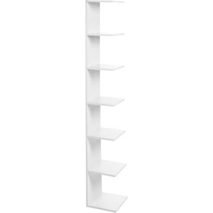 BELIANI Wall Bookshelf ESTON 190 cm White BELIANI Wall Bookshelf ESTON 190 cm White