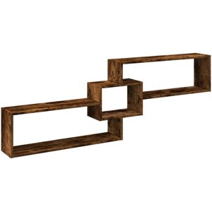 Wall Cabinet 158x18x53 cm Smoked Oak Engineered Wood vidaXL Wall Cabinet 158x18x53 cm Smoked Oak Engineered Wood vidaXL