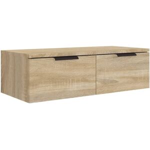 vidaXL Sonoma Oak Wall Cabinet - 68x30x20 cm - Wall Mount Media Storage vidaXL Sonoma Oak Wall Cabinet - 68x30x20 cm - Wall Mount Media Storage