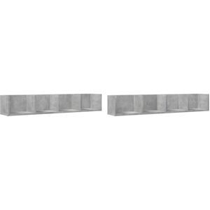 Wall Cabinets 2 pcs Concrete Grey 99x18x16.5 cm Engineered Wood Vidaxl Wall Cabinets 2 pcs Concrete Grey 99x18x16.5 cm Engineered Wood Vidaxl