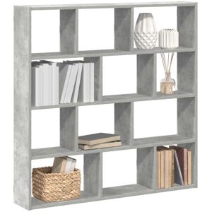 Vidaxl - Wall Cube Shelf 12 Compartments Concrete Grey Engineered Wood Vidaxl - Wall Cube Shelf 12 Compartments Concrete Grey Engineered Wood