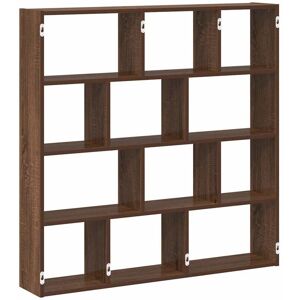 vidaXL Wall Cube Shelf - Brown Oak - 12 Compartments - Wall-Mounted Storage vidaXL Wall Cube Shelf - Brown Oak - 12 Compartments - Wall-Mounted Storage