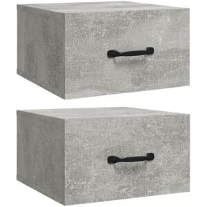Wall-mounted Bedside Cabinets 2 pcs Concrete Grey 35x35x20 cm Vidaxl Wall-mounted Bedside Cabinets 2 pcs Concrete Grey 35x35x20 cm Vidaxl