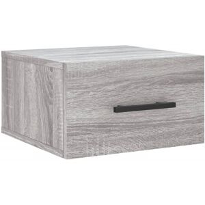 vidaXL Wall-mounted bedside table Grey Sonoma 35x35x20 cm - Bedside Table vidaXL Wall-mounted bedside table Grey Sonoma 35x35x20 cm - Bedside Table