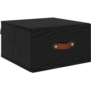 Wall-mounted Bedside Cabinet Black Oak 35 x 35 x 20 cm vidaXL Wall-mounted Bedside Cabinet Black Oak 35 x 35 x 20 cm vidaXL