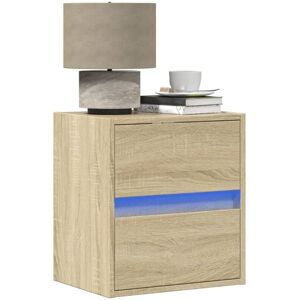 Vidaxl - Wall-mounted Bedside Cabinets with led Lights 2 pcs Sonoma Oak Vidaxl - Wall-mounted Bedside Cabinets with led Lights 2 pcs Sonoma Oak
