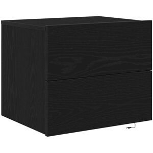 Vidaxl - Wall-mounted Bedside Cabinet with Black oak 50 x 39 x 41 cm Vidaxl - Wall-mounted Bedside Cabinet with Black oak 50 x 39 x 41 cm