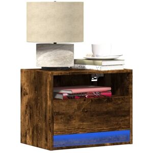 Vidaxl - Wall-mounted Bedside Cabinets with led Lights 2 pcs Smoked Oak Vidaxl - Wall-mounted Bedside Cabinets with led Lights 2 pcs Smoked Oak