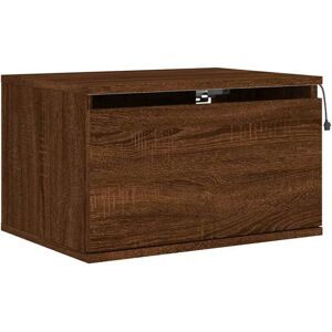 Wall-mounted Bedside Cabinet with led Lights Brown Oak Vidaxl Wall-mounted Bedside Cabinet with led Lights Brown Oak Vidaxl
