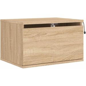 Wall-mounted Bedside Cabinet with led Lights Sonoma Oak Vidaxl Wall-mounted Bedside Cabinet with led Lights Sonoma Oak Vidaxl