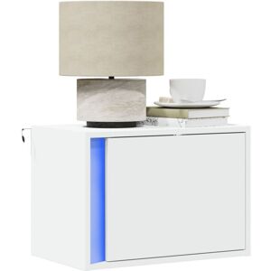 Vidaxl - Wall-mounted Bedside Cabinets with led Lights 2 pcs White Vidaxl - Wall-mounted Bedside Cabinets with led Lights 2 pcs White