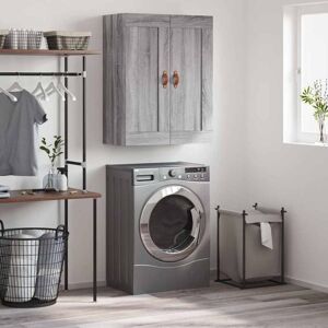 Wall Mounted Cabinet Grey Sonoma 69.5x34x90 cm Engineered Wood Vidaxl Wall Mounted Cabinet Grey Sonoma 69.5x34x90 cm Engineered Wood Vidaxl