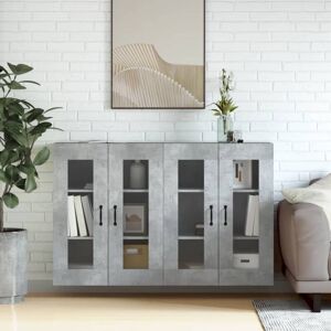 Wall Mounted Cabinets 2 pcs Concrete Grey Engineered Wood Vidaxl Wall Mounted Cabinets 2 pcs Concrete Grey Engineered Wood Vidaxl