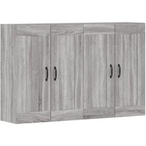Wall Mounted Cabinets 2 pcs Grey Sonoma Engineered Wood Vidaxl Wall Mounted Cabinets 2 pcs Grey Sonoma Engineered Wood Vidaxl