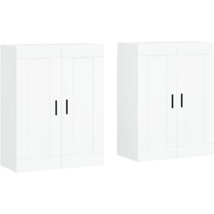 Wall Mounted Cabinets 2 pcs White Engineered Wood Vidaxl Wall Mounted Cabinets 2 pcs White Engineered Wood Vidaxl