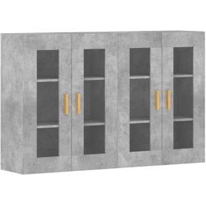 Wall Mounted Cabinets 2 pcs Concrete Grey Engineered Wood Vidaxl Wall Mounted Cabinets 2 pcs Concrete Grey Engineered Wood Vidaxl