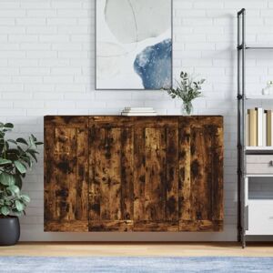 Wall Mounted Cabinets 2 pcs Smoked Oak Engineered Wood Vidaxl Wall Mounted Cabinets 2 pcs Smoked Oak Engineered Wood Vidaxl