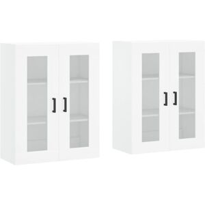 vidaXL Wall Mounted Cabinets White 2 pcs - Wall Storage Furniture vidaXL Wall Mounted Cabinets White 2 pcs - Wall Storage Furniture