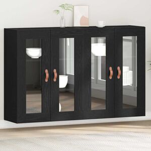 Wall Mounted Cabinet 2 pcs Black oak 69.5 x 34 x 90 cm Vidaxl Wall Mounted Cabinet 2 pcs Black oak 69.5 x 34 x 90 cm Vidaxl