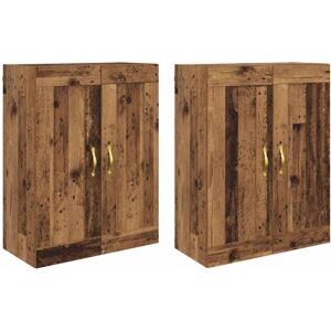 Wall-mounted Cabinet 2 pcs Old Wood 69.5 x 34 x 90 cm vidaXL Wall-mounted Cabinet 2 pcs Old Wood 69.5 x 34 x 90 cm vidaXL