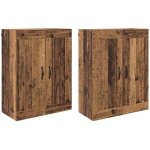 Wall-mounted Cabinet 2 pcs Old Wood 69.5 x 34 x 90 cm vidaXL Wall-mounted Cabinet 2 pcs Old Wood 69.5 x 34 x 90 cm vidaXL