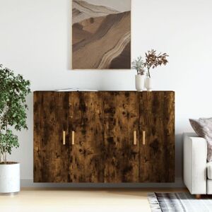 Wall Mounted Cabinets 2 pcs Smoked Oak Engineered Wood Vidaxl Wall Mounted Cabinets 2 pcs Smoked Oak Engineered Wood Vidaxl