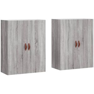 vidaXL Wall Cabinets Grey Sonoma - Wall Cabinets vidaXL Wall Cabinets Grey Sonoma - Wall Cabinets