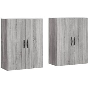 Wall Mounted Cabinets 2 pcs Grey Sonoma Engineered Wood Vidaxl Wall Mounted Cabinets 2 pcs Grey Sonoma Engineered Wood Vidaxl