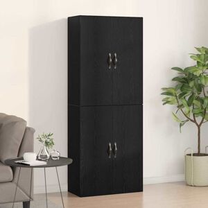 Wall Mounted Cabinet 2 pcs Black oak 69.5 x 34 x 90 cm Vidaxl Wall Mounted Cabinet 2 pcs Black oak 69.5 x 34 x 90 cm Vidaxl