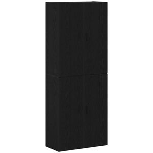 Wall Mounted Cabinet 2 pcs Black oak 69.5 x 34 x 90 cm Vidaxl Wall Mounted Cabinet 2 pcs Black oak 69.5 x 34 x 90 cm Vidaxl