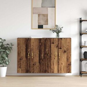 Wall Mounted Cabinets 2 pcs Old wood 69.5 x 34 x 90 cm Vidaxl Wall Mounted Cabinets 2 pcs Old wood 69.5 x 34 x 90 cm Vidaxl