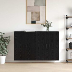 Wall Mounted Cabinets 2 pcs Black oak 69.5 x 34 x 90 cm Vidaxl Wall Mounted Cabinets 2 pcs Black oak 69.5 x 34 x 90 cm Vidaxl