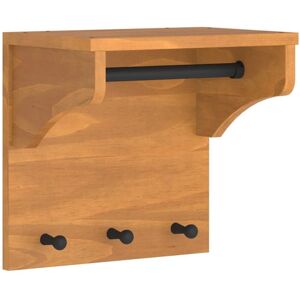 vidaXL Wall Coat Rack SANDNES - Solid Pine Wood - Brown - Wall Coat Rack vidaXL Wall Coat Rack SANDNES - Solid Pine Wood - Brown - Wall Coat Rack