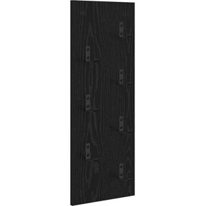 vidaXL Wall Mounted Clothes Rack Black Oak - Clothes Rack vidaXL Wall Mounted Clothes Rack Black Oak - Clothes Rack