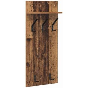 vidaXL Wall-mounted clothes rack with shelf reclaimed wood 90 x 40 x 10 cm Brown vidaXL Wall-mounted clothes rack with shelf reclaimed wood 90 x 40 x 10 cm Brown