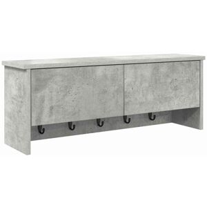 VidaXL Wall-mounted Clothes Rack with Doors - Indoor Grey Storage VidaXL Wall-mounted Clothes Rack with Doors - Indoor Grey Storage