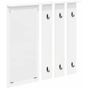 vidaXL Wall Mounted Clothes Rack with Mirror - 84x10x80 cm vidaXL Wall Mounted Clothes Rack with Mirror - 84x10x80 cm