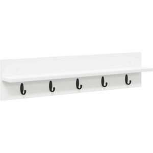 vidaXL White Wall Mounted Clothes Rack with Shelf - Clothes Rack vidaXL White Wall Mounted Clothes Rack with Shelf - Clothes Rack