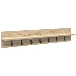vidaXL Sonoma Oak Wall Mounted Clothes Rack - Clothes Rack vidaXL Sonoma Oak Wall Mounted Clothes Rack - Clothes Rack