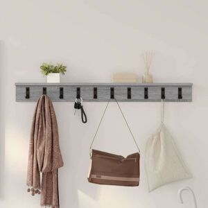 vidaXL Wall Mounted Clothes Rack - Grey Sonoma - Wall Mounted Clothes Rack vidaXL Wall Mounted Clothes Rack - Grey Sonoma - Wall Mounted Clothes Rack
