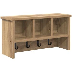 vidaXL Wall-mounted Clothes Rack with Shelf - Wall-mounted Clothes Rack vidaXL Wall-mounted Clothes Rack with Shelf - Wall-mounted Clothes Rack