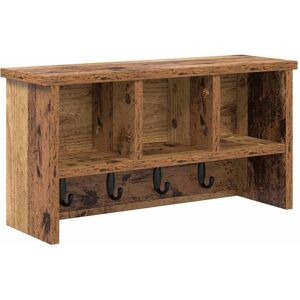 vidaXL Wall-mounted clothes rack with shelf reclaimed wood - Clothes rack vidaXL Wall-mounted clothes rack with shelf reclaimed wood - Clothes rack