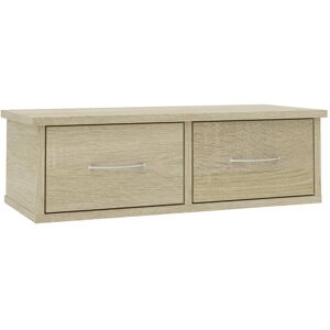 Wall-mounted Drawer Shelf Sonoma Oak 60x26x18.5 cm Engineered Wood Vidaxl Wall-mounted Drawer Shelf Sonoma Oak 60x26x18.5 cm Engineered Wood Vidaxl